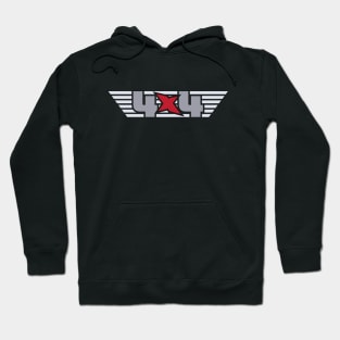 4x4 Decal - Wings, Silver version Hoodie